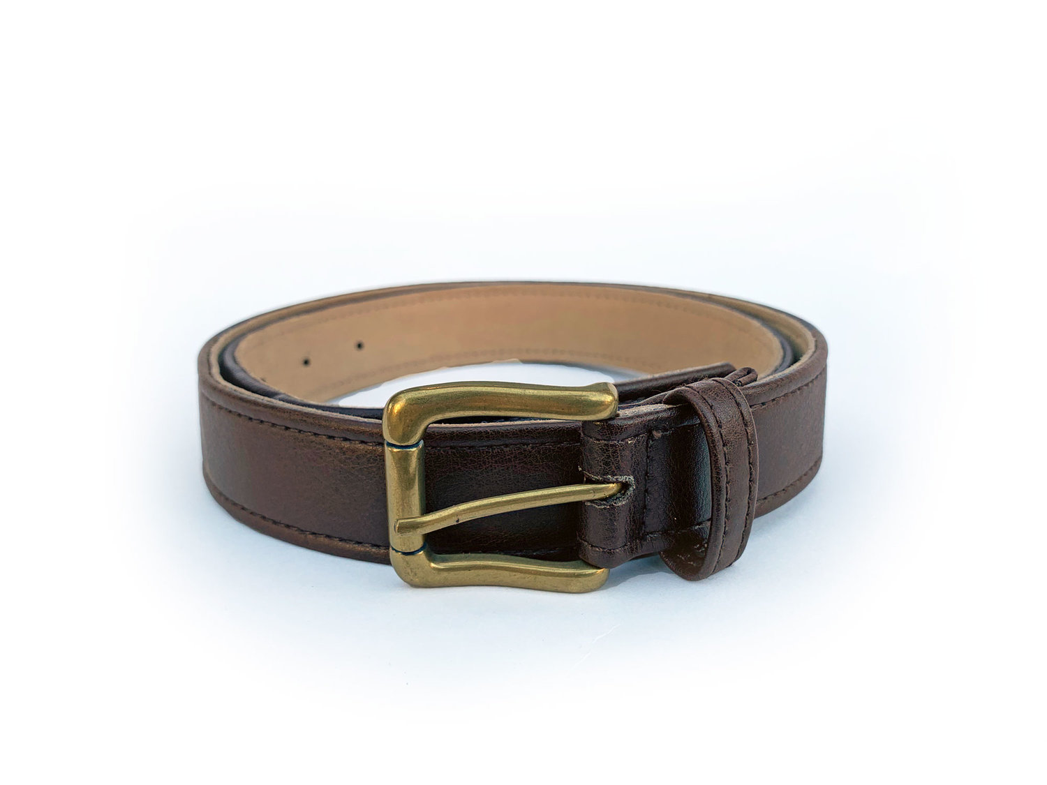 Ethicrace E Pattern Platinum Leather Belt (Brown) – ETHICRACE