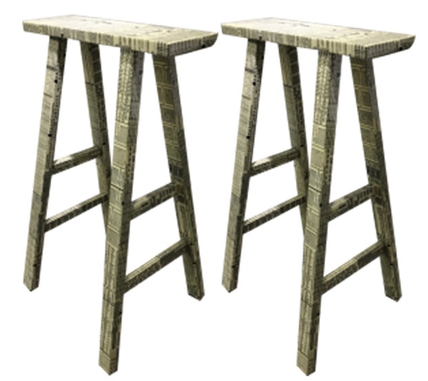 Chinese Calander Wooden Bench (High)