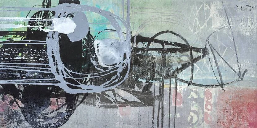 01 Galerie Koo; 自厓而返;郭博州 Kuo Bor-jou;Mixed media on canvas;88x176cm copy.jpg