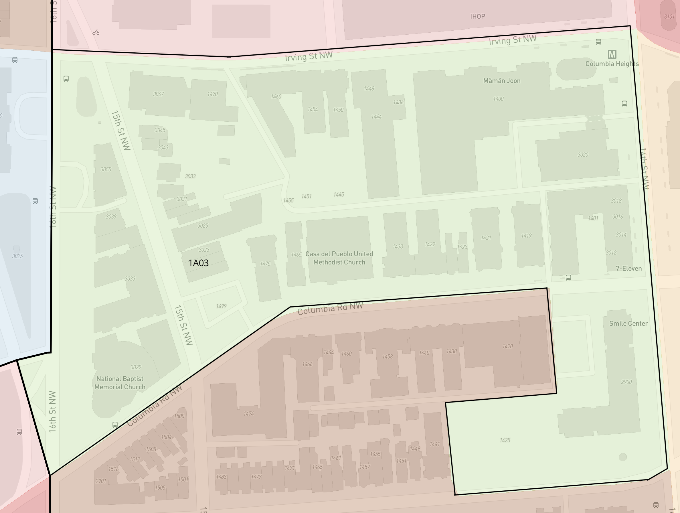 Map of 1A03 Single Member District