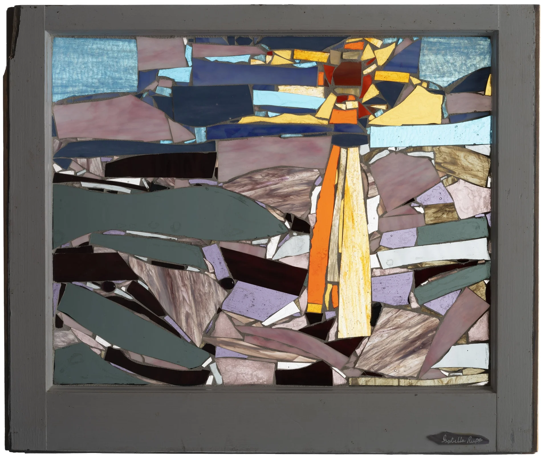 Long Beach, 2003. Glass, 23 x 18 in. Window from Chelsea, New York, NY
