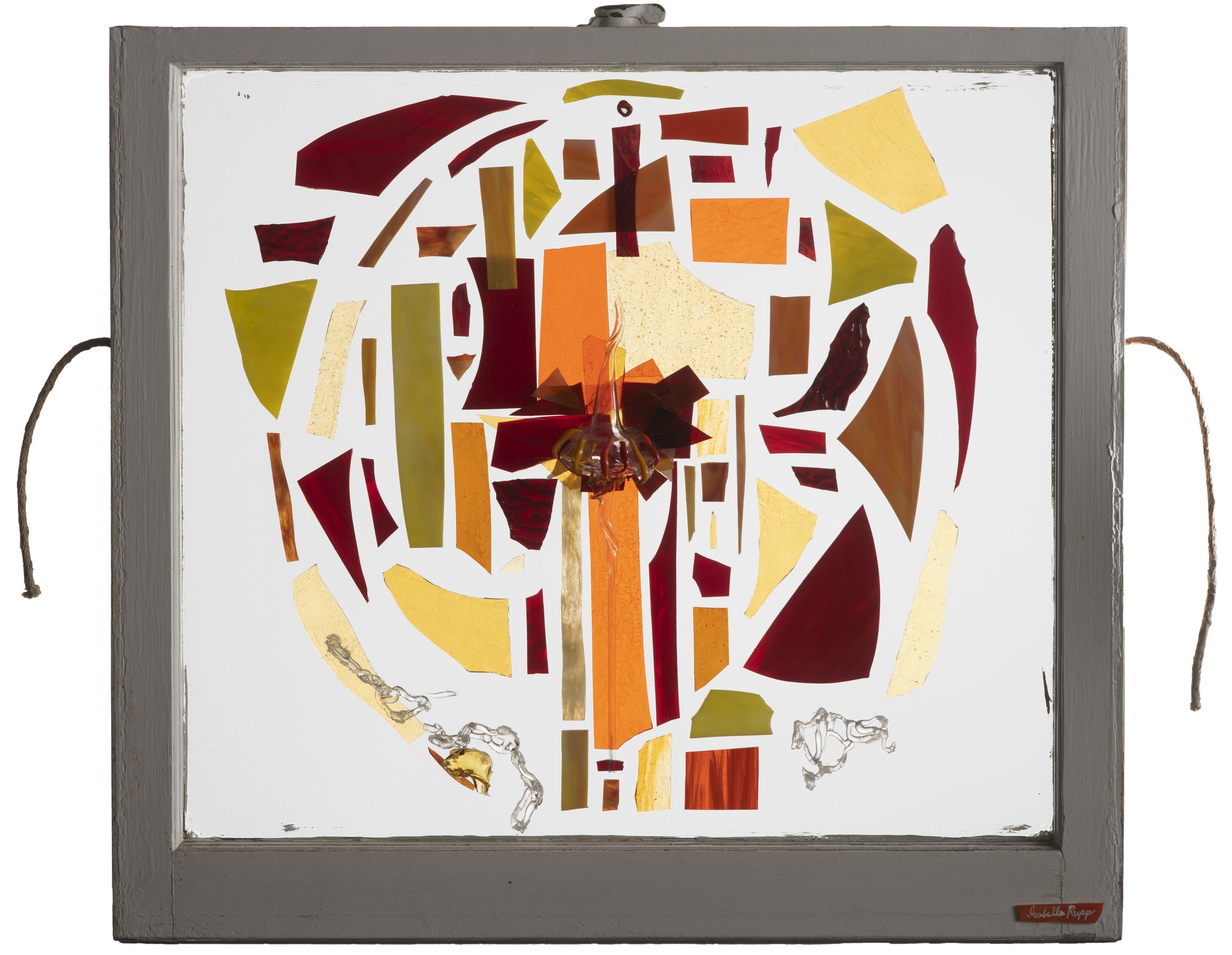 Worship, 2009. Flameworked and cold-cut glass, 28 x 31 in. Window from Southampton, NY
