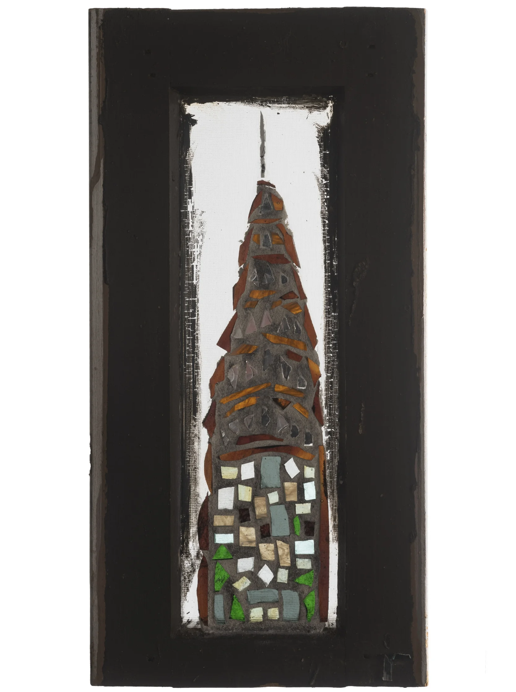 Chrysler, 2001. Glass, 16 x 8 in. Window from West 24th St., New York, NY