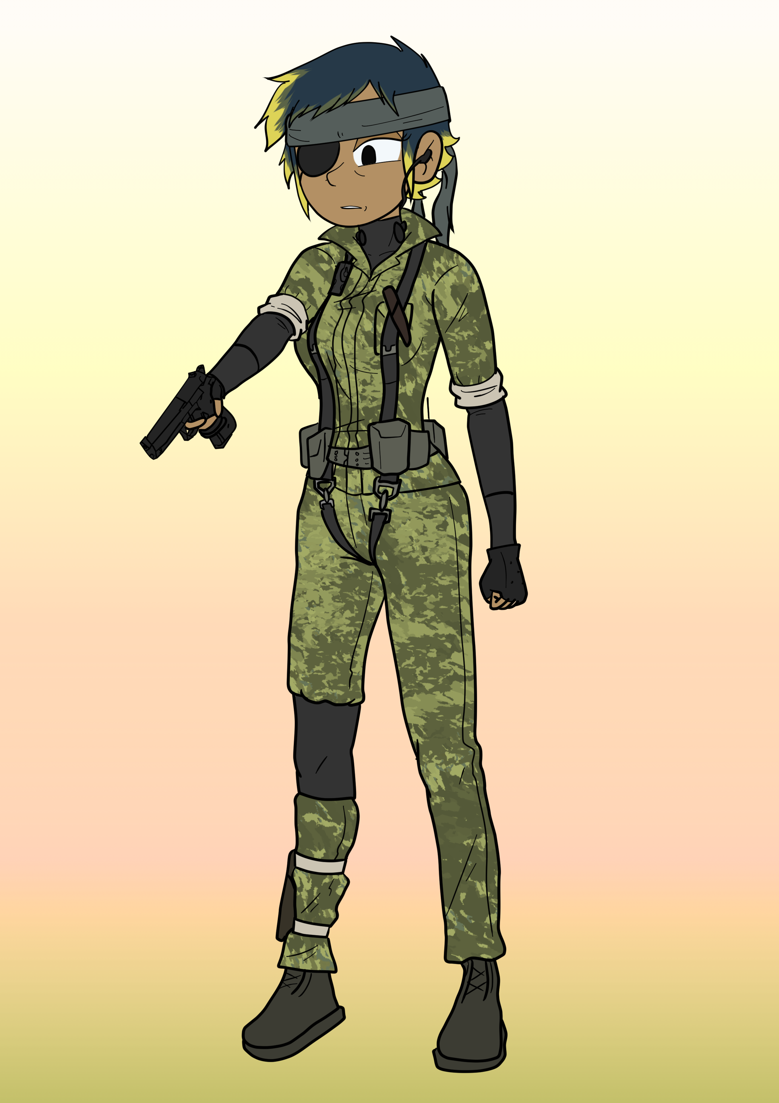 Sandra as Naked Snake