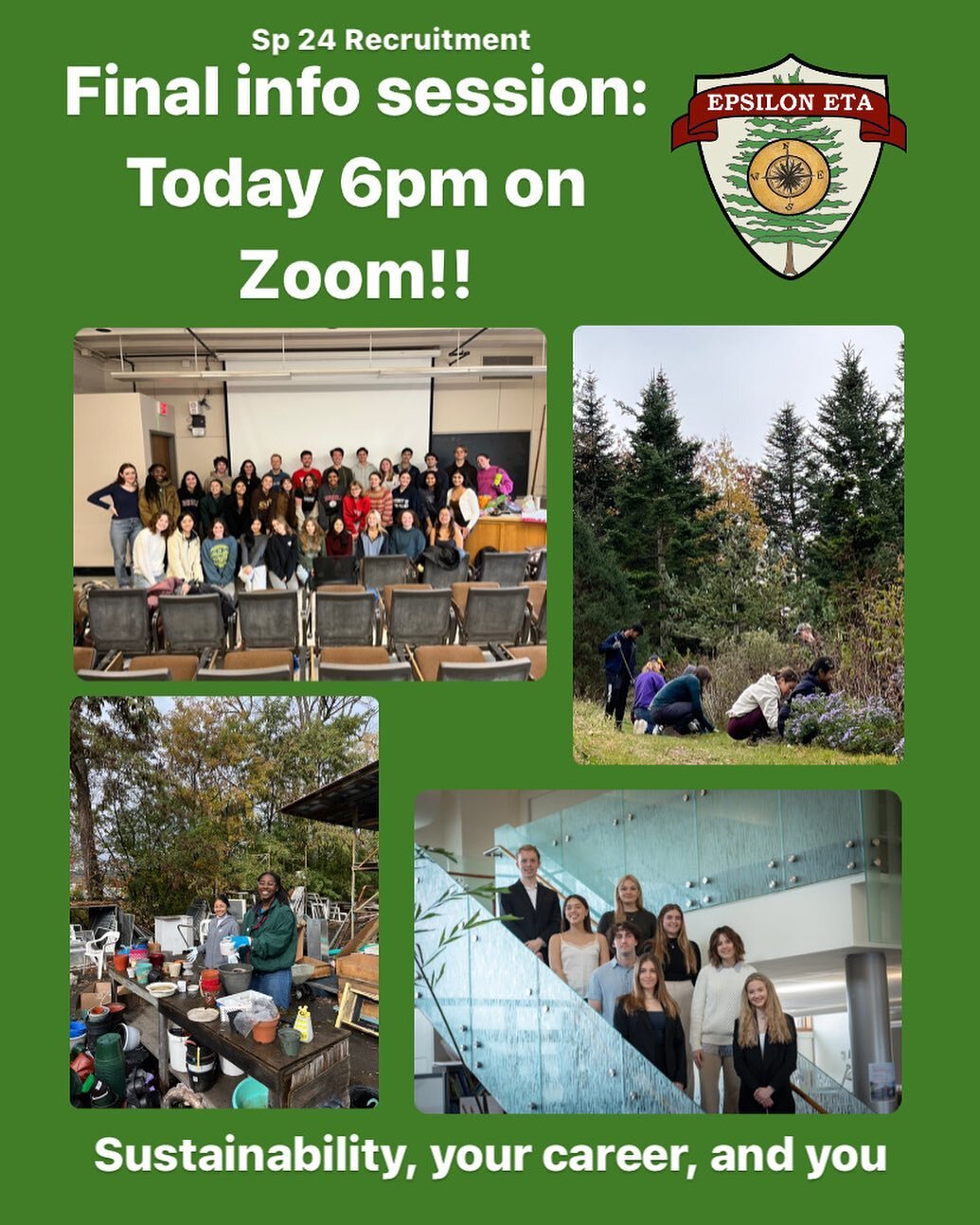 See you tonight!!! You can find the zoom link on our website under the recruitment timeline.