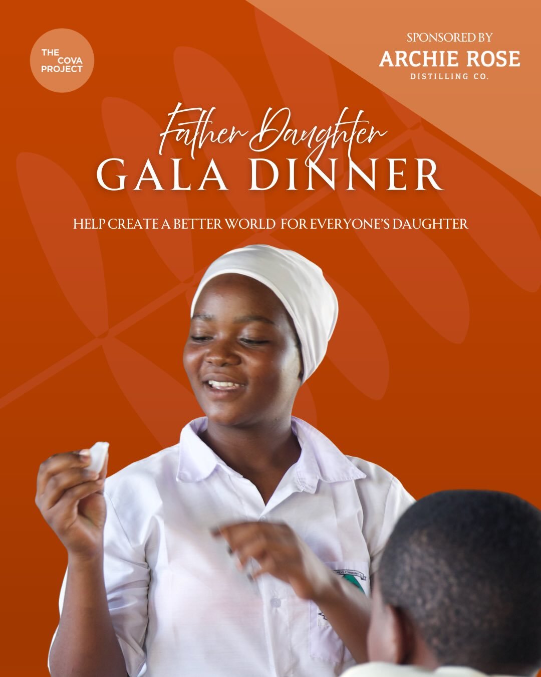 Are you coming to The Cova Project&rsquo;s Father Daughter Gala? 🥂
An evening where &ldquo;girl dads&rdquo; and their daughters show up, dress up and change lives together.
Everyone is welcome to join us for a spectacular evening of impact. Get your