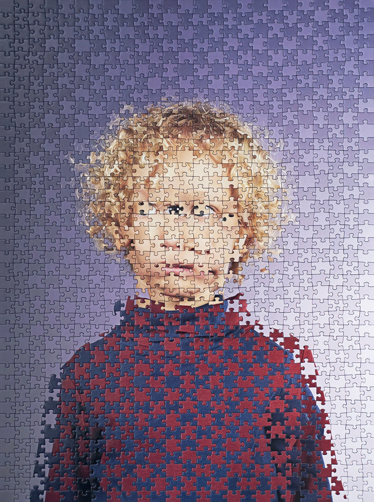 Alma Haser, Mickey and Reggie (2) , 2018 Digital pigment print puzzle (1000 pieces), 63.9 x 47.7 cm (approx. 25 x 19 in), edition of 6 Inquire