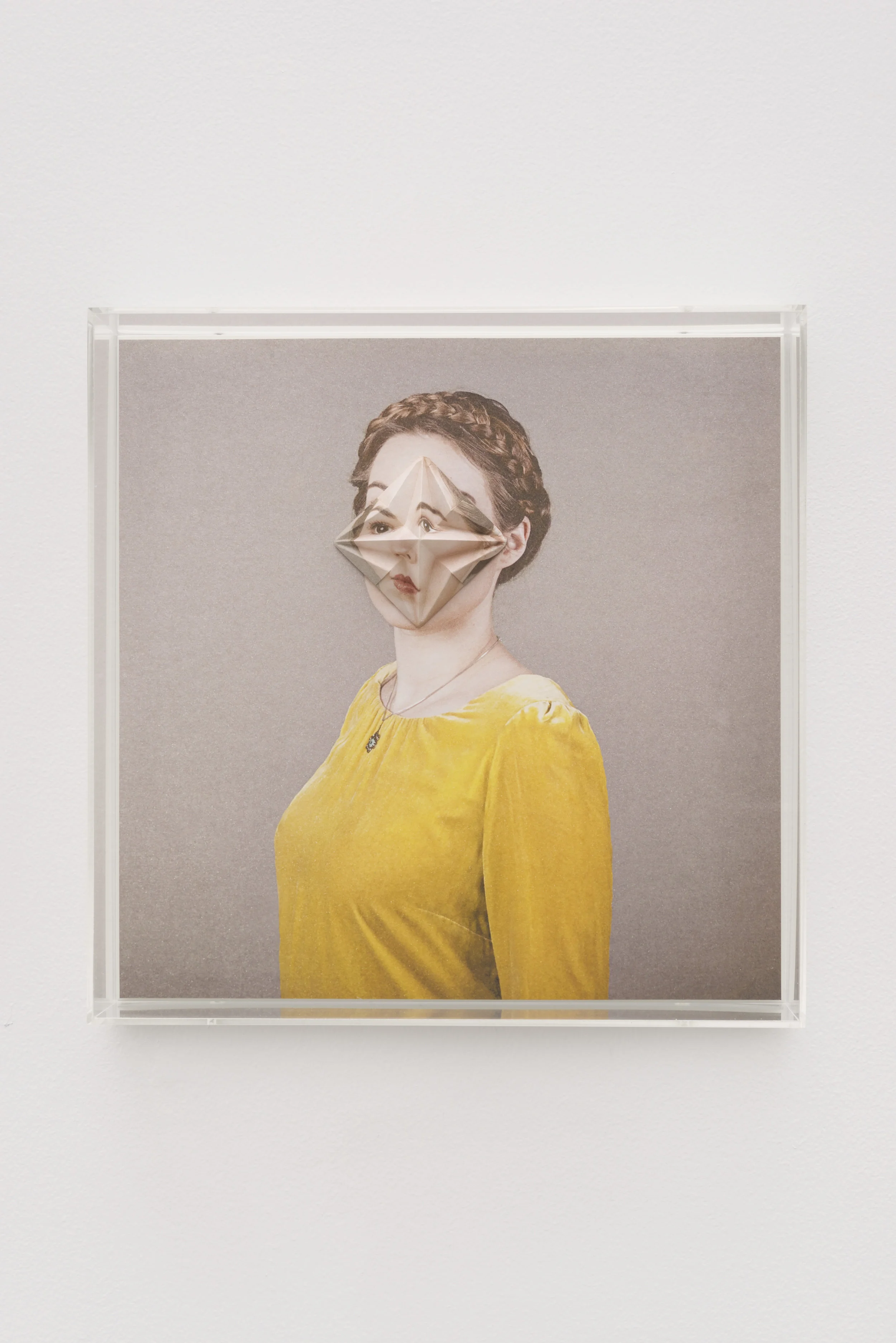 Alma Haser, Patient No. 33 HD (Ingrid) , 2016 Digital pigment print with folded digital pigment print sculpture, plexiglass box, 30 x 30 x 10 cm (approx. 12 x 12 x 4 in), edition of 5 Inquire