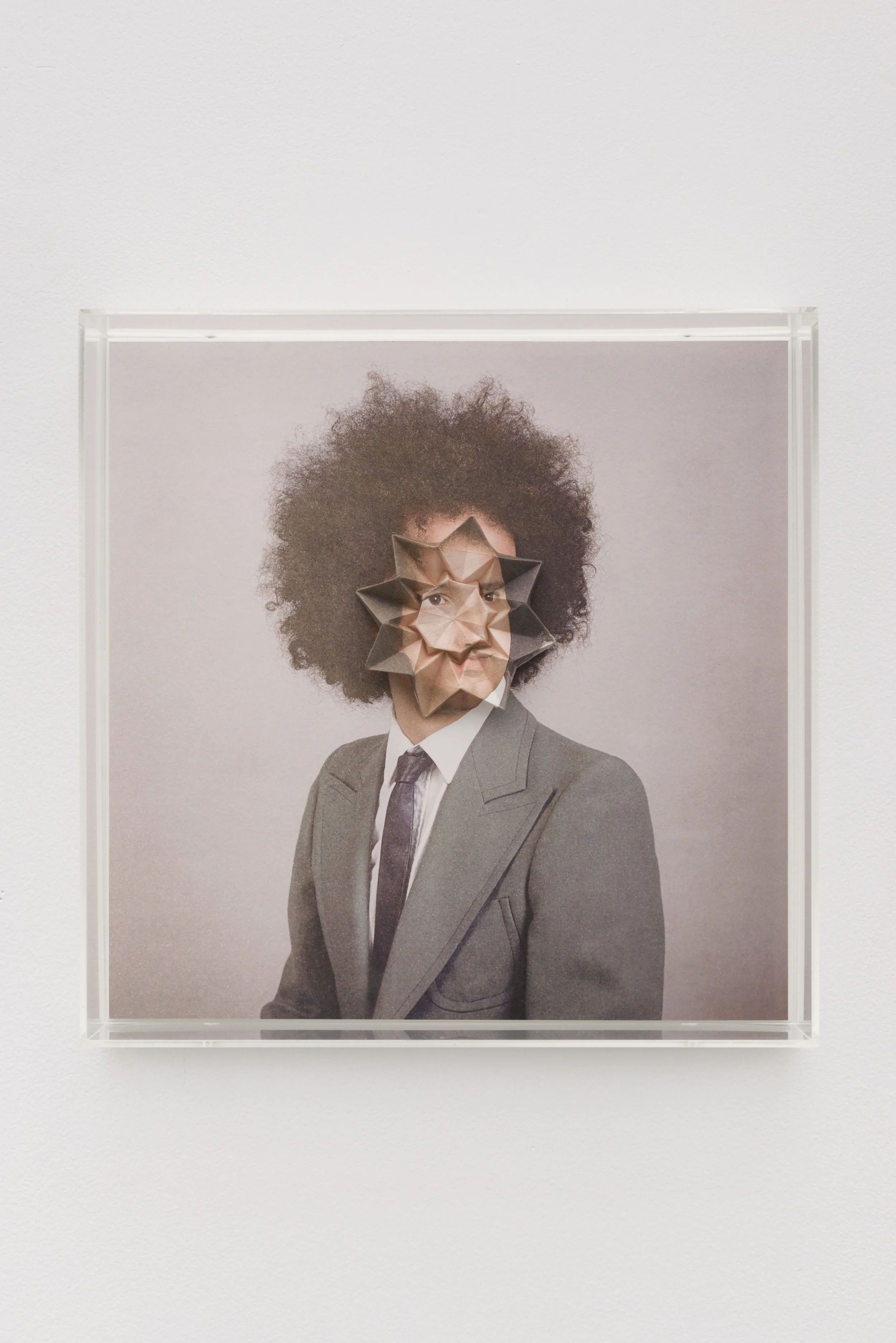 Alma Haser, Patient No. 22 HD (Sietse) , 2016 Digital pigment print with folded digital pigment print sculpture, plexiglass box, 30 x 30 x 10 cm (approx. 12 x 12 x 4 in), edition of 5 Inquire