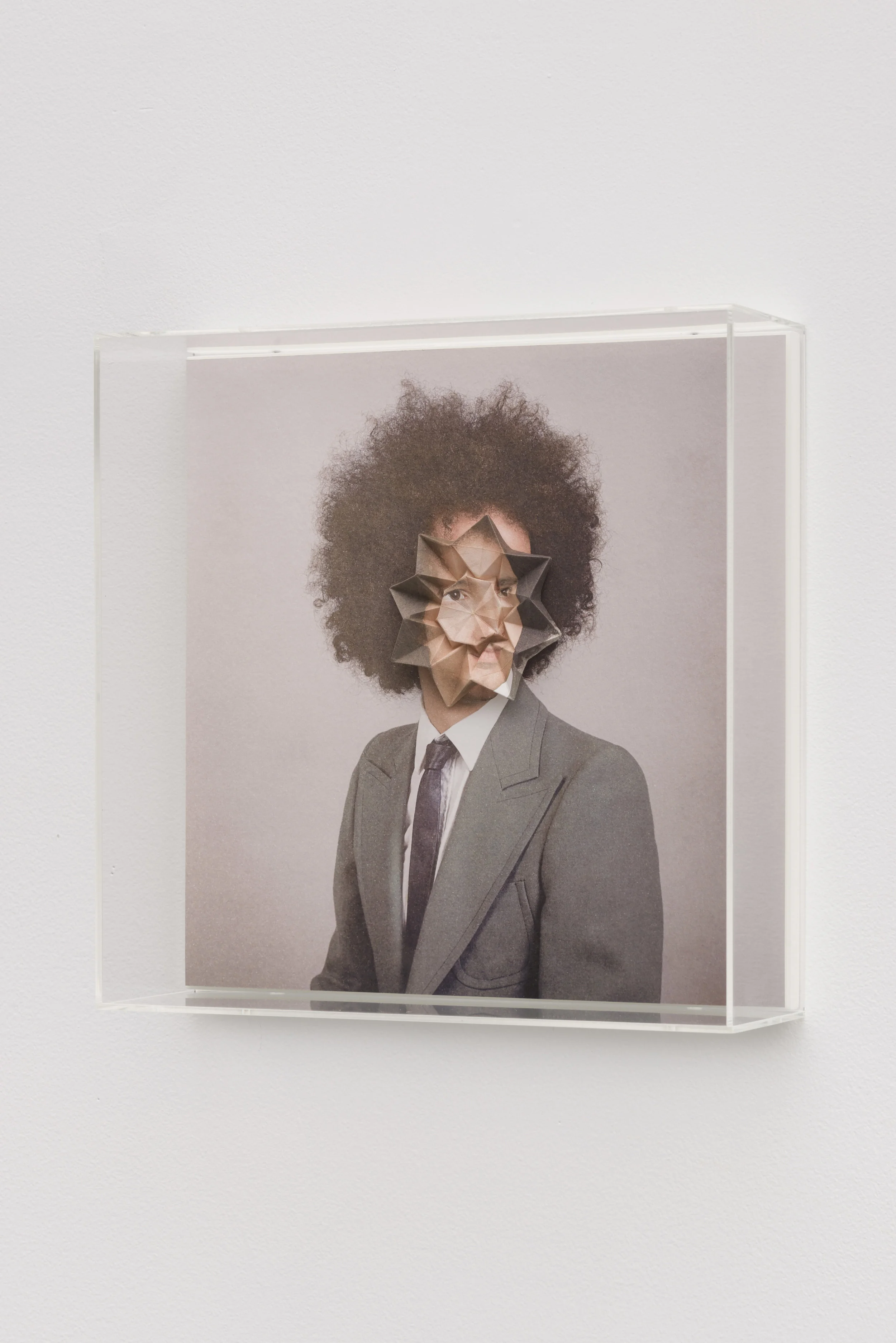 Alma Haser, Patient No. 24 HD (Sietse) , 2016 Digital pigment print with folded digital pigment print sculpture, plexiglass box, 30 x 30 x 10 cm (approx. 12 x 12 x 4 in), edition of 5 Inquire