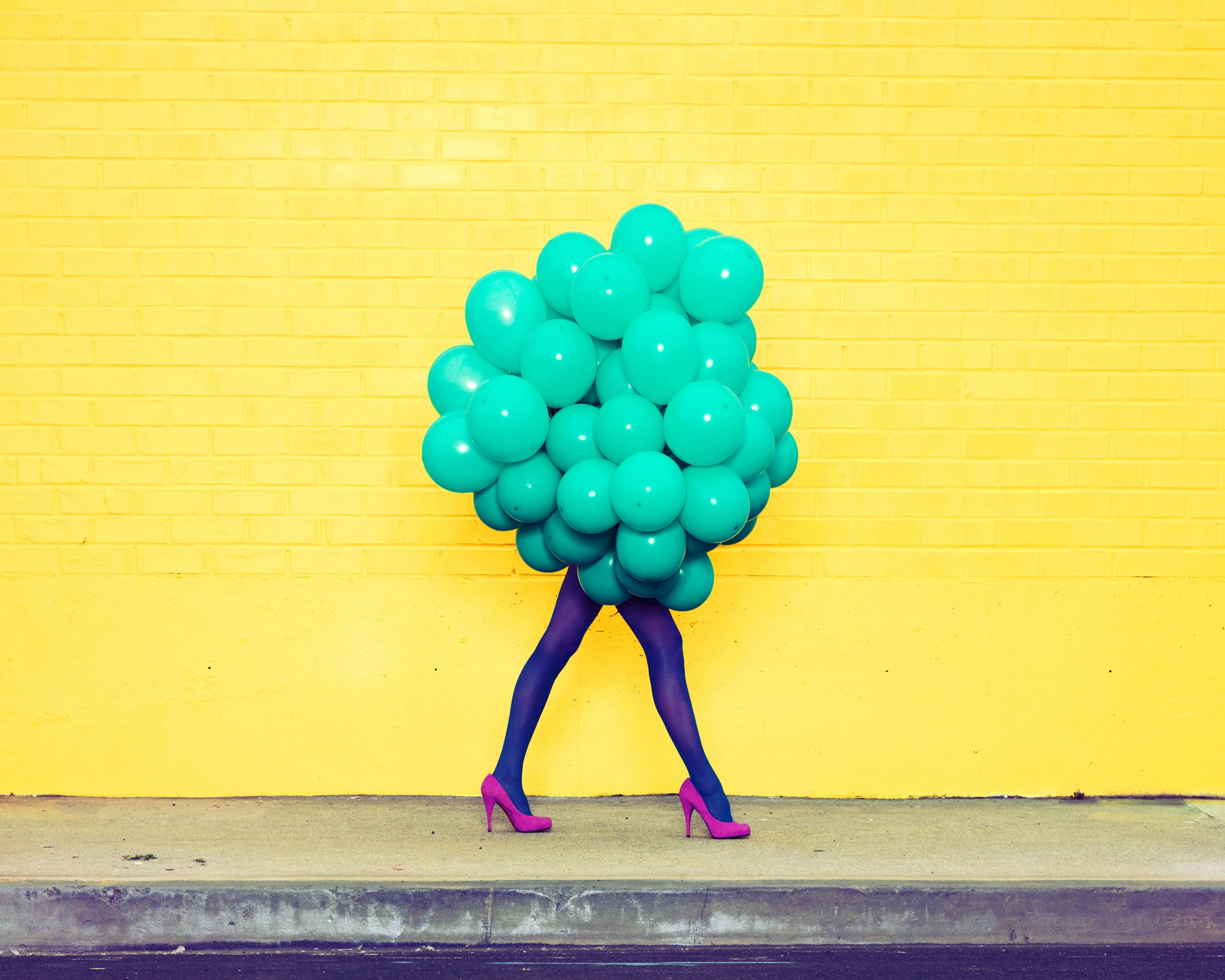 Ramona Rosales, Je Ne Suis Pas Seul Sans Toi (Green Balloons) , 2013 Digital pigment print, 30 x 40 in, edition of 5; 20 x 24 in, edition of 5; 8 x 10 in, edition of 250 Inquire