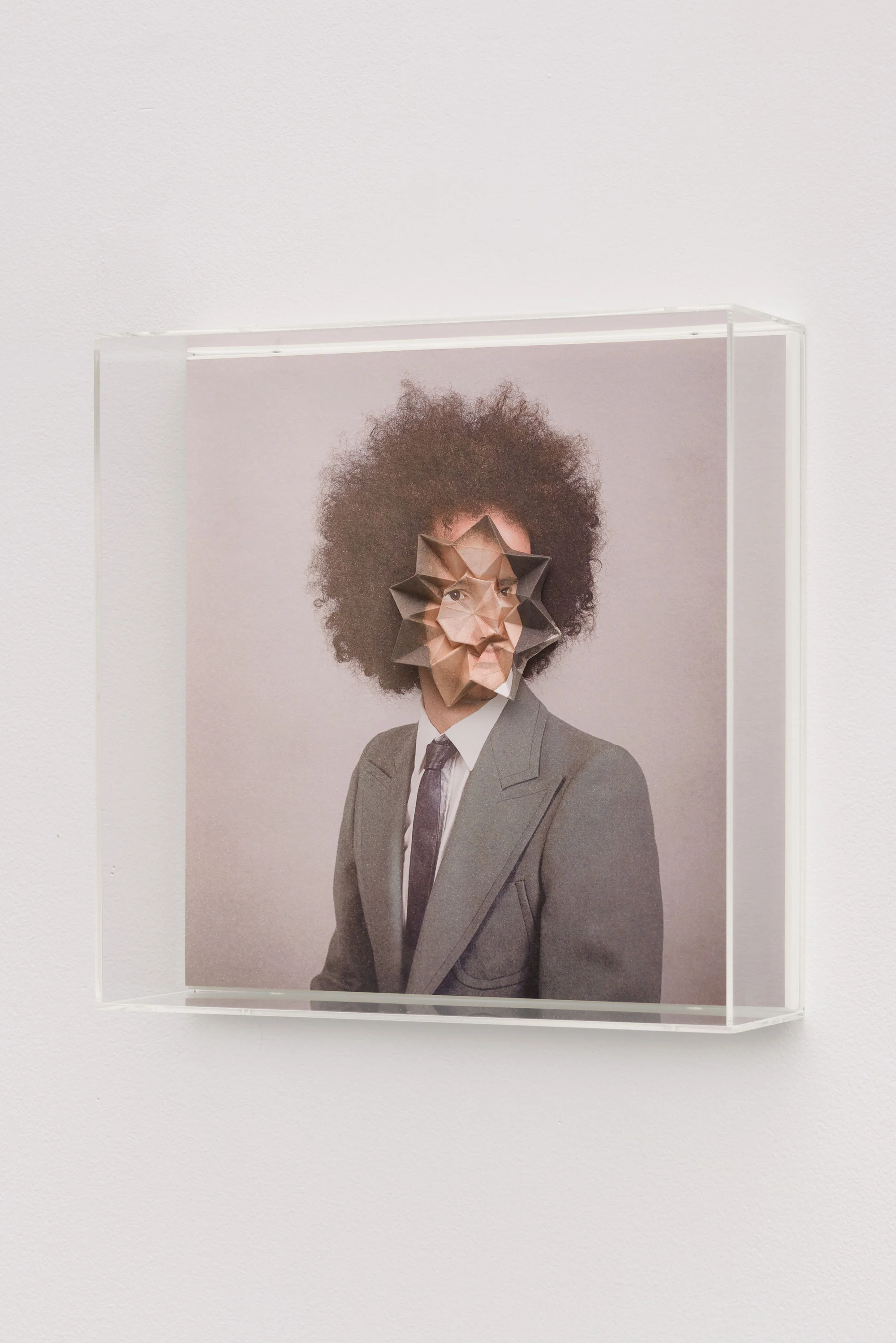 Alma Haser, Patient No. 24 HD (Sietse) , 2016 Digital pigment print with folded digital pigment print sculpture, plexiglass box, 30 x 30 x 10 cm (approx. 12 x 12 x 4 in), edition of 5 Inquire