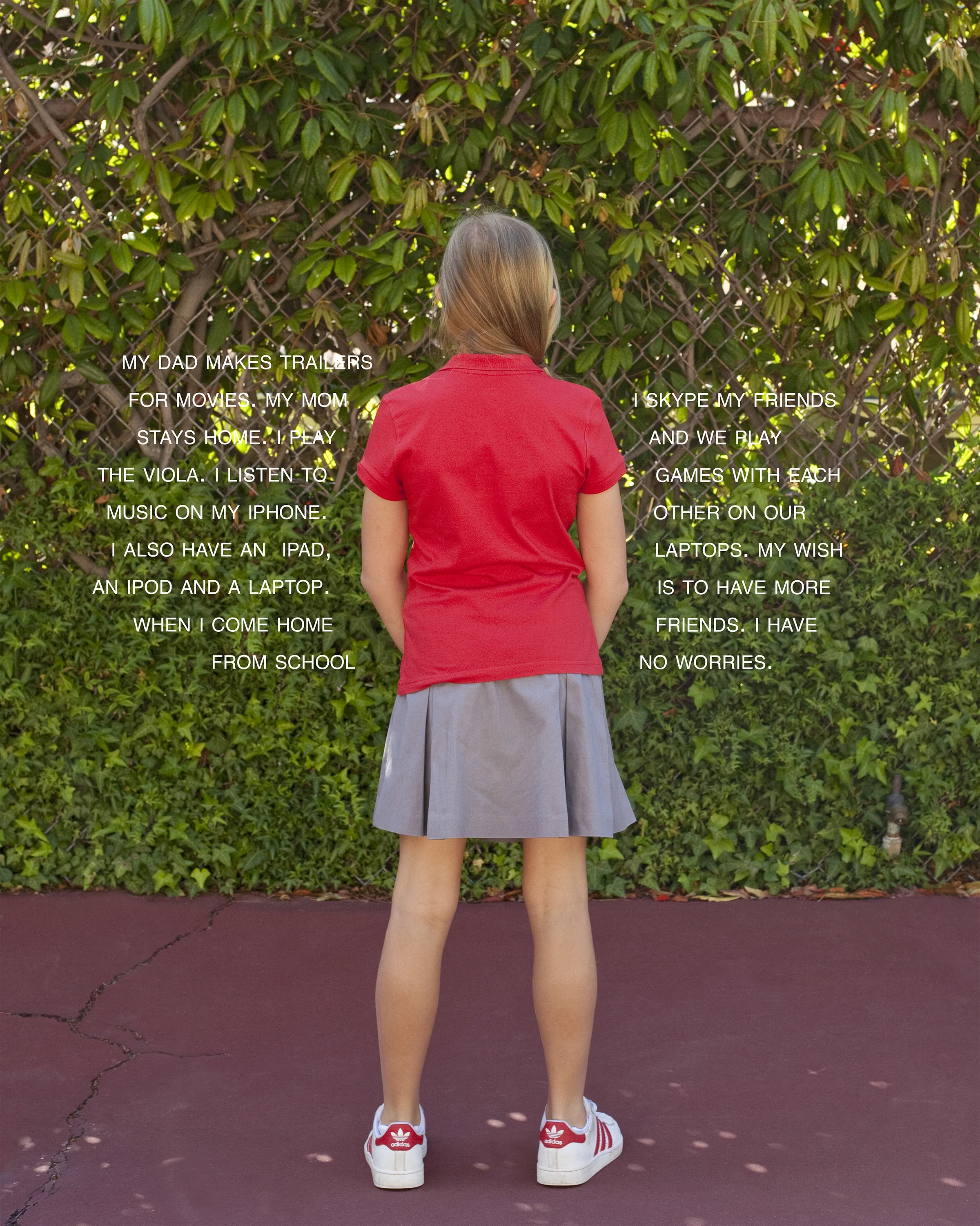 Judy Gelles, Fourth Grade Project: No Worries (California private school) , 2008-2018 Digital pigment print, sizes variable Inquire