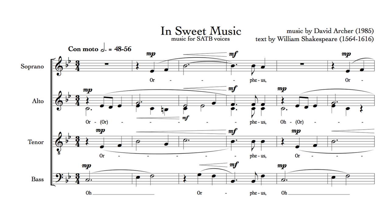 In Sweet Music: Live recording with Vancouver Cantata Singers