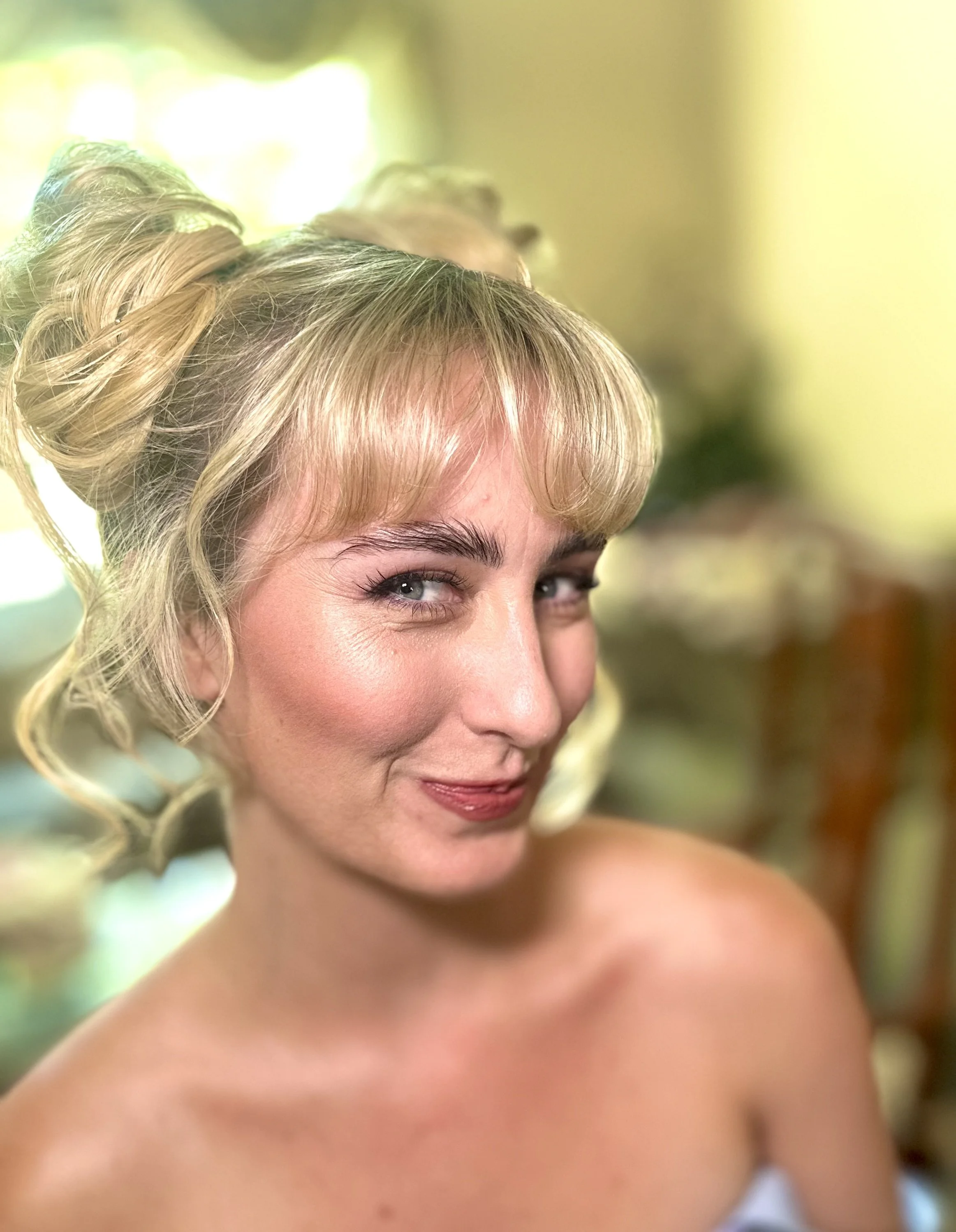 Airbrushed dewy skin bubble braids, space buns and more! 