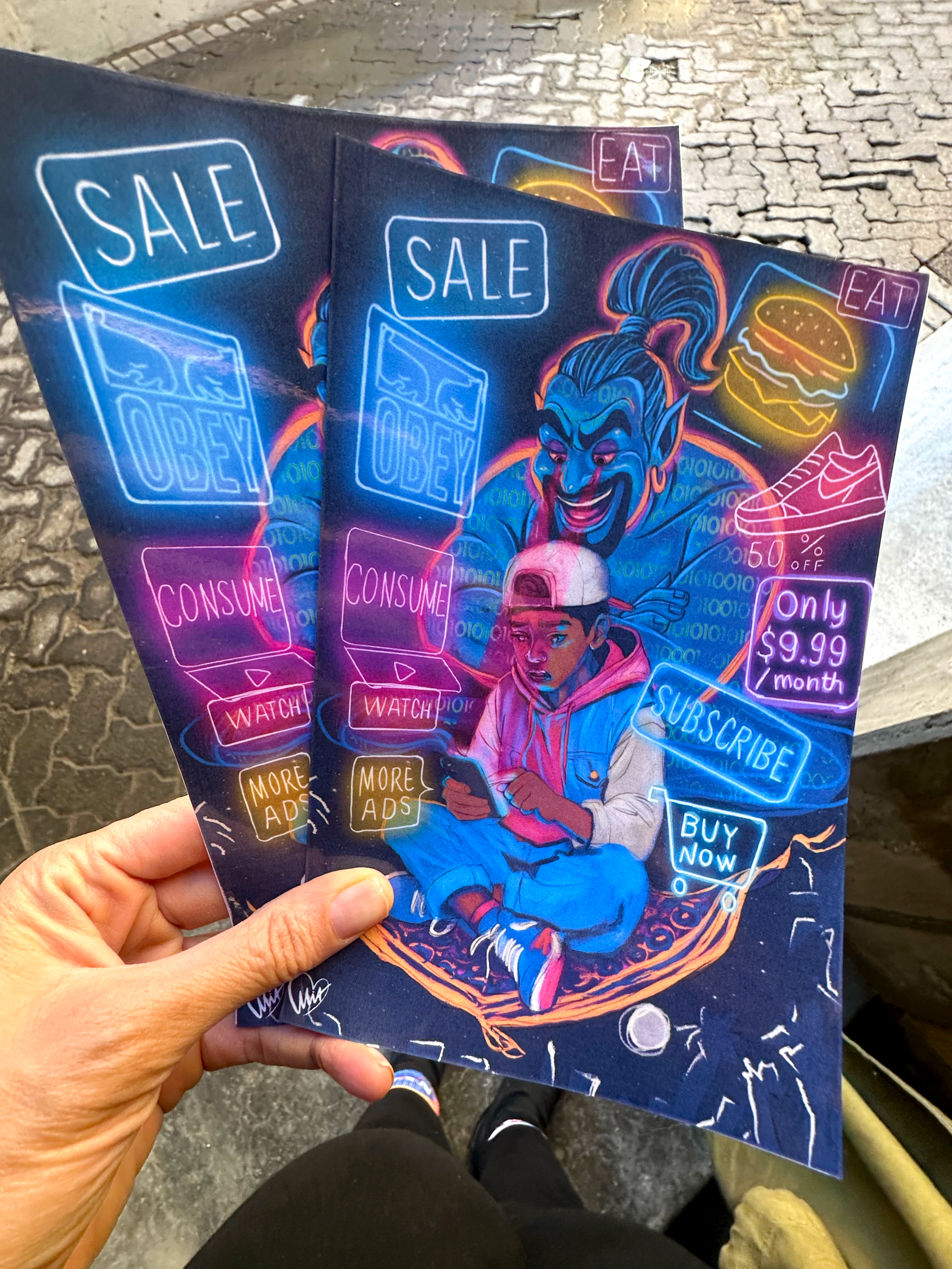 Interdisciplinary · Mail Art · 2025
Aladdin: Surveillance & Greed · International Submission