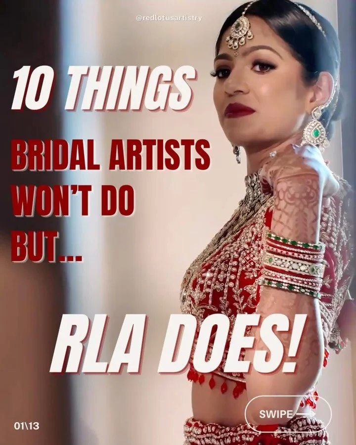 The things no one tells you to ask for or look for - until it&rsquo;s too late. save this before you book anyone. 

Bride @karishmaadesai 

(south asian bride, dallas bridal makeup, indian wedding glam, brown bride)

Your team is yours ALL. WEEKEND. 