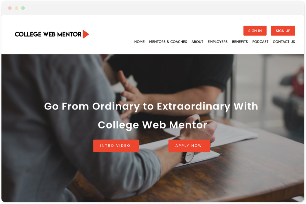 College Web Mentor • Education