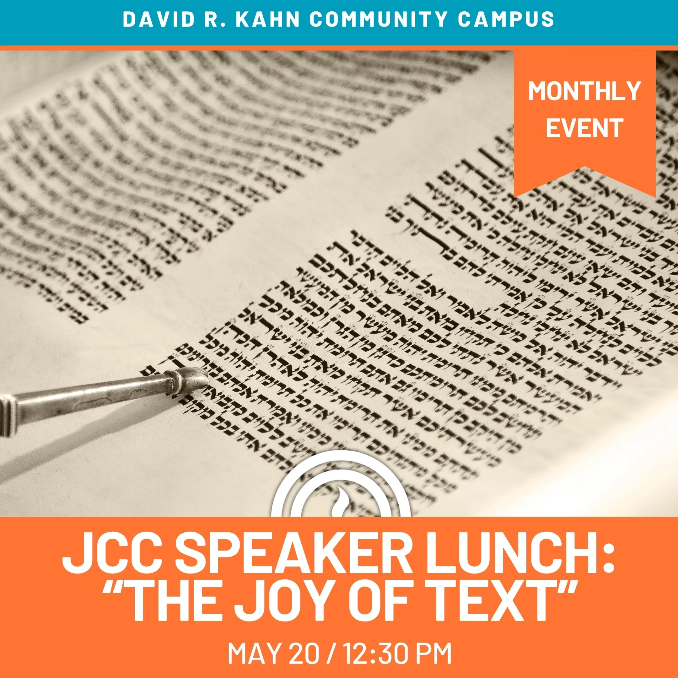 JCC Speaker Lunch: “The Joy of Text: Shavuot, Torah, and Being Jewish in the 21st Century”