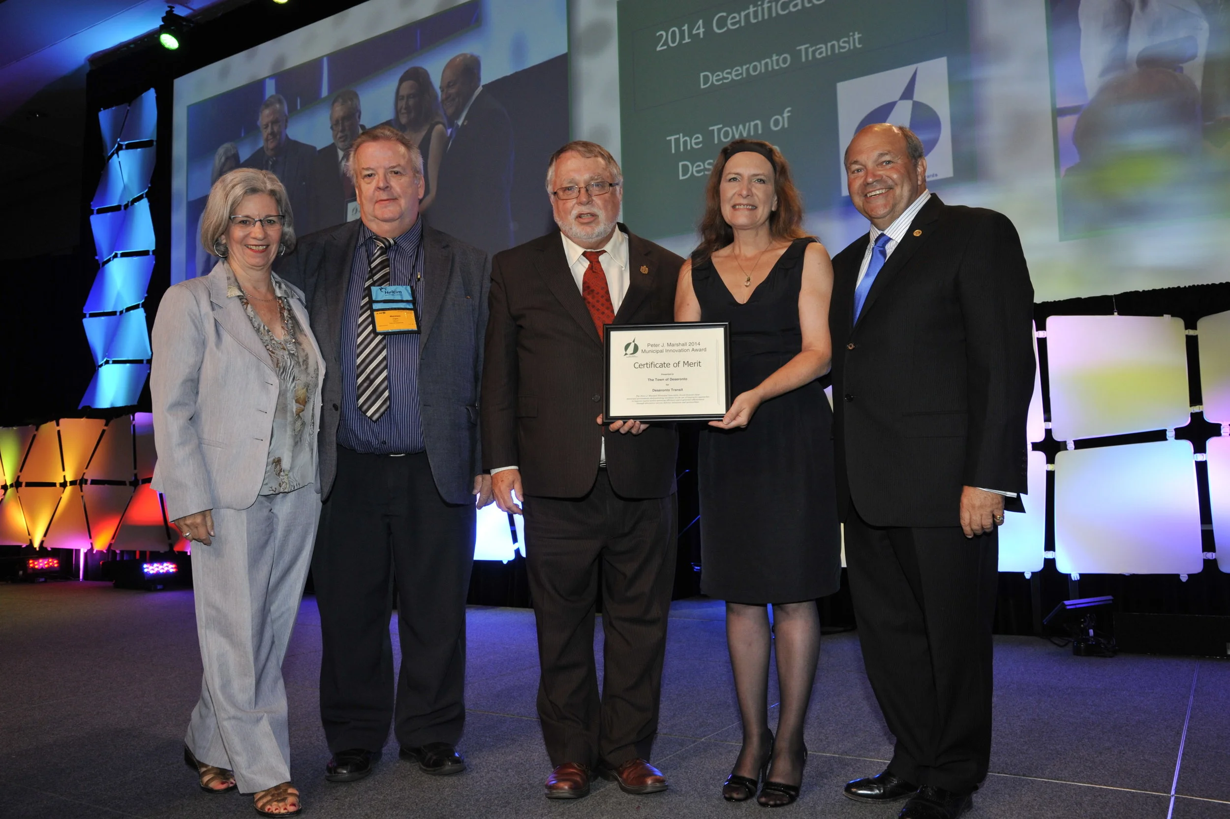 Deseronto Transit Receives PJ Marshall Award