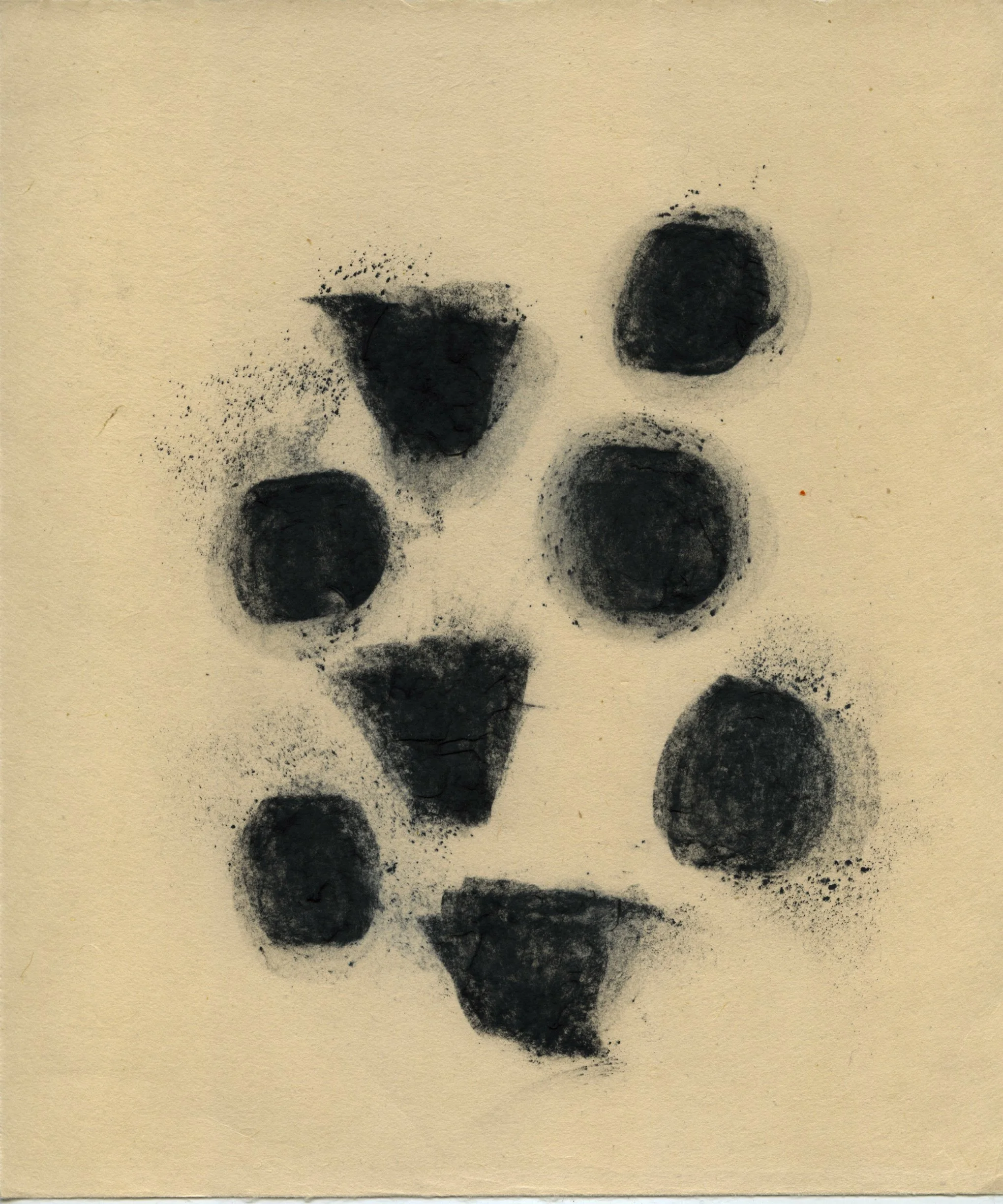  Charcoal monotype on washi, 2025 