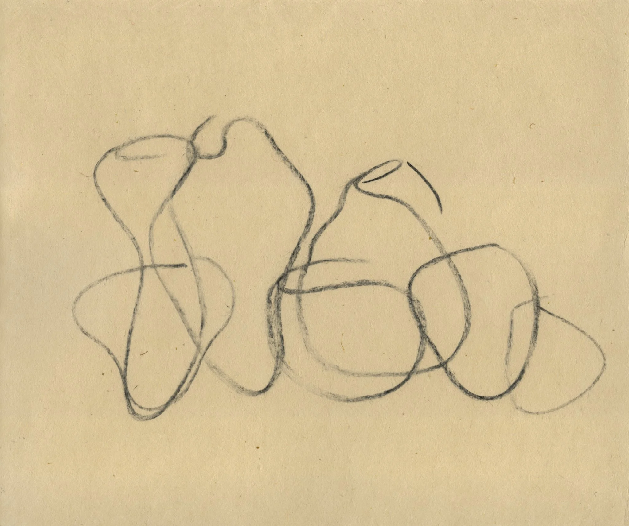  ceramic lines, 2025  charcoal on washi 