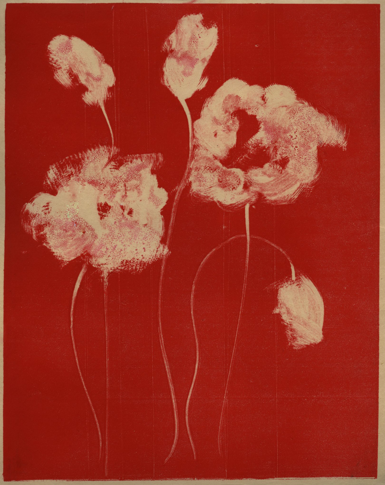  a far away place, 2022  handmade monotype on Japan paper 