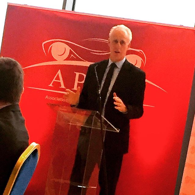 Ireland manager, Mick McCarthy, warmed the hearts of motor industry PR people, Hall PR people included, when he was guest at an Association of Professional Motor Press breakfast held at the new Harris motor group HQ on Naas Road recently. 
In a humor