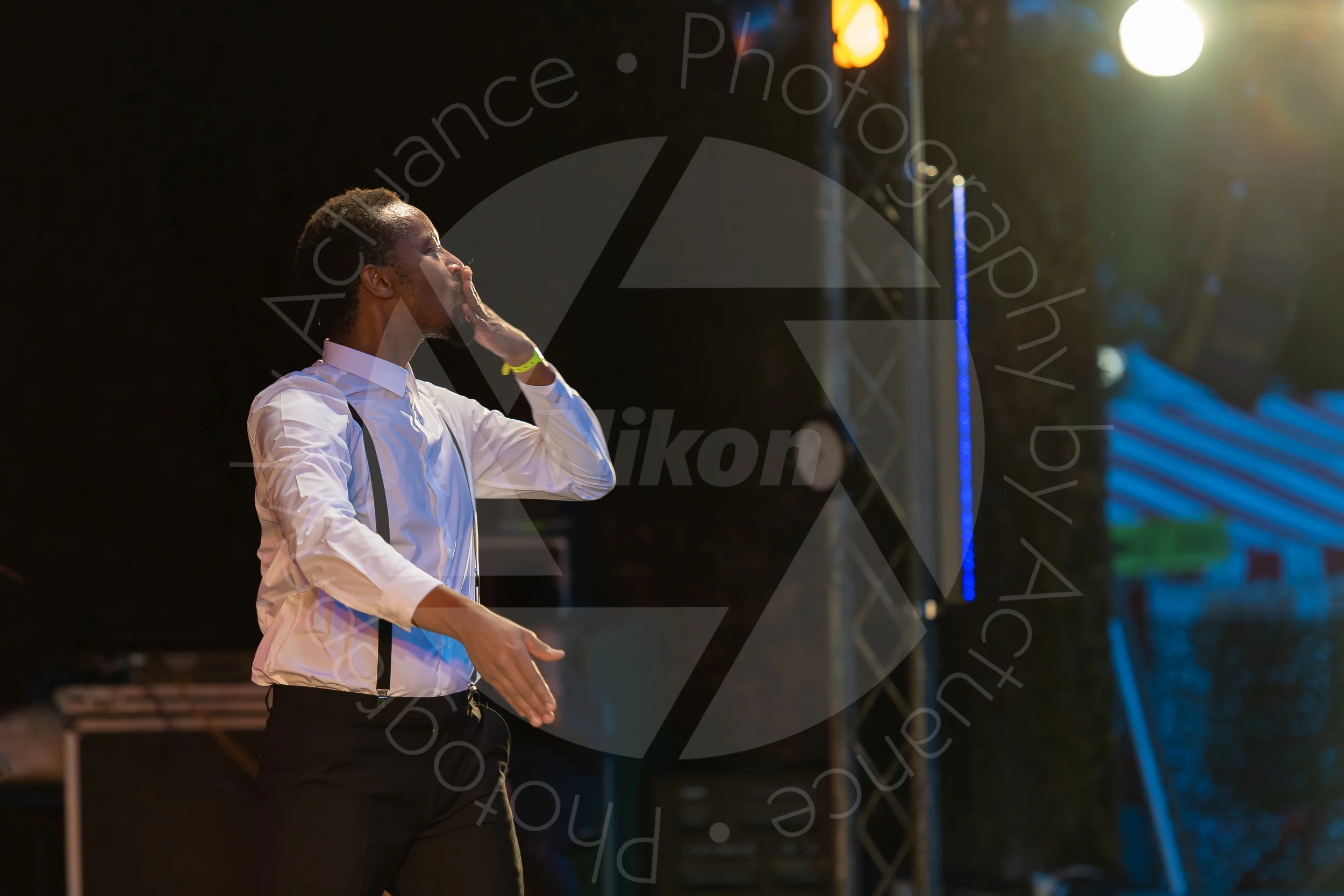  Mudibu & The Jezebel Sextet on stage in the Main Arena at Twinwood Festival 2018 