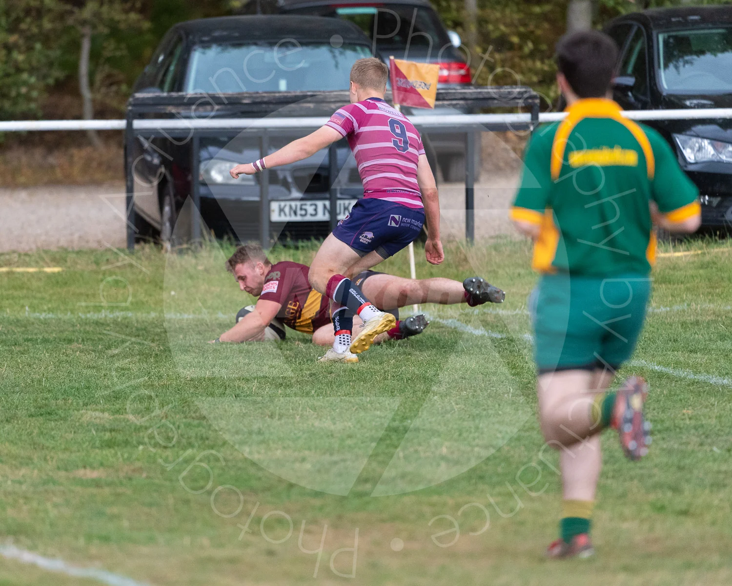 Bartek Krzyzanski crosses the line in his debut match… (Photo: Iain Frankish, Actuance Photography)
