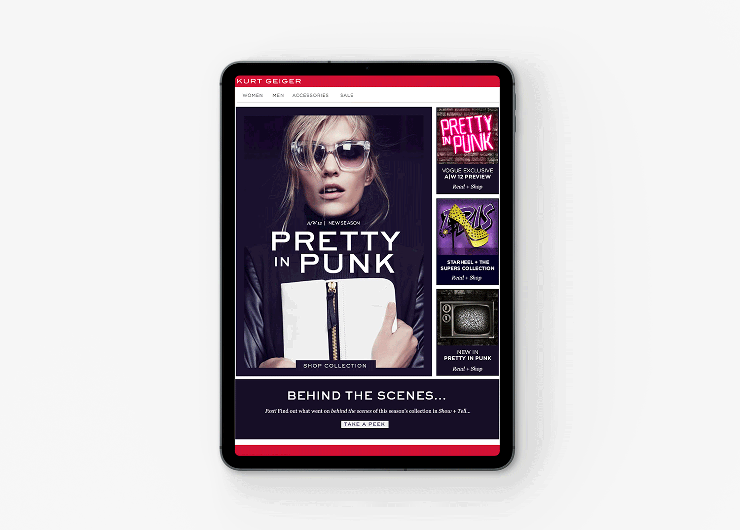 Below: The user generated content site.
