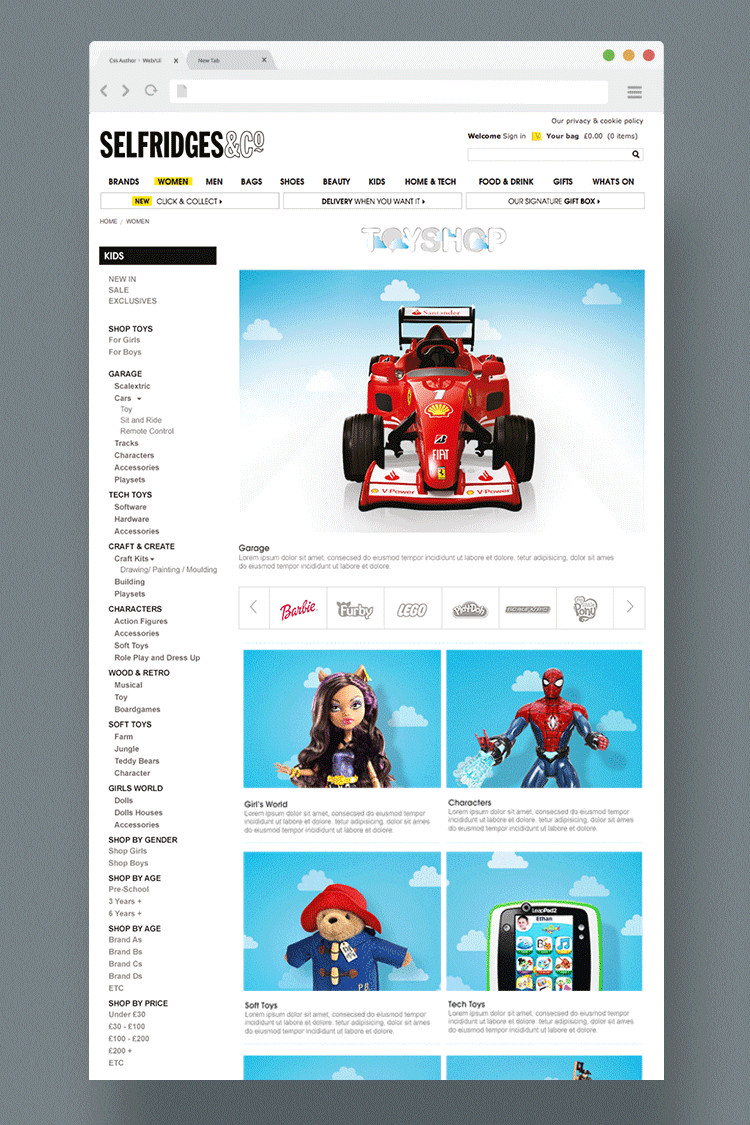 Below: The identity, landing page and ad trio