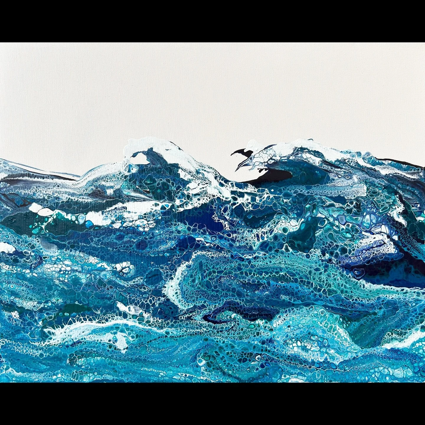 Title: &ldquo;Seewellen Nr. 1&rdquo; 
&copy; Oliver Staeuber 
Technique: Acrylic on canvas 
Dimensions: 50x40x4cm 
Year: 2025
One of a kind 
Status: Available 🟢 
@artkoeniz 
@staeuber.com
.
.
.
.
#artforsale 
#buyartwork 
#artcollectors 
#contempora