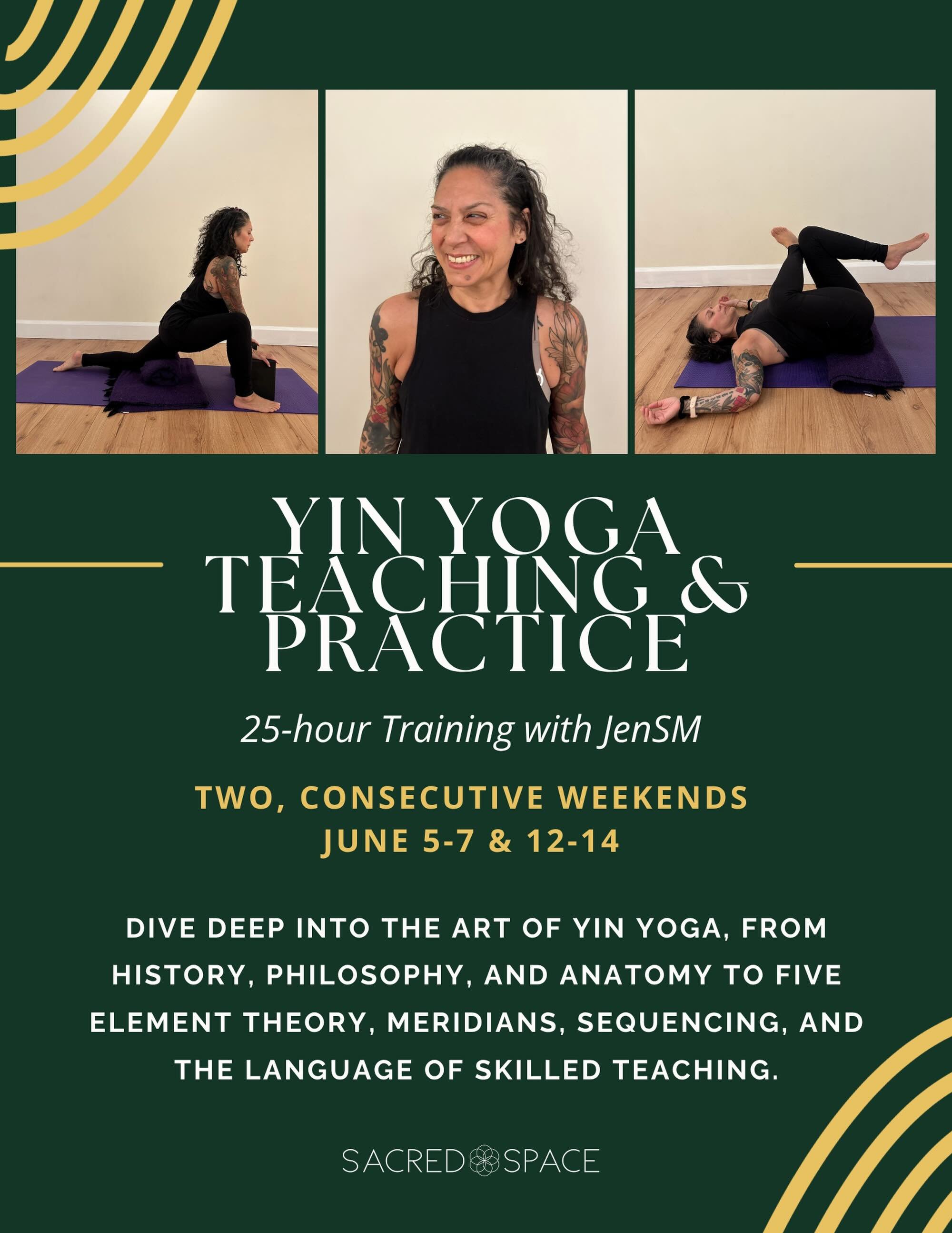 𝗬𝗶𝗻 𝗬𝗼𝗴𝗮 𝟮𝟱𝗵𝗼𝘂𝗿 𝗧𝗲𝗮𝗰𝗵𝗲𝗿 𝗧𝗿𝗮𝗶𝗻𝗶𝗻𝗴 @sacredspace_astoria 
⁣
I&rsquo;m super excited to lead this training at Sacred Space. Info &amp; dates below. DM me with any questions!⁣
⁣
In this 25 hour advanced training, students will 
