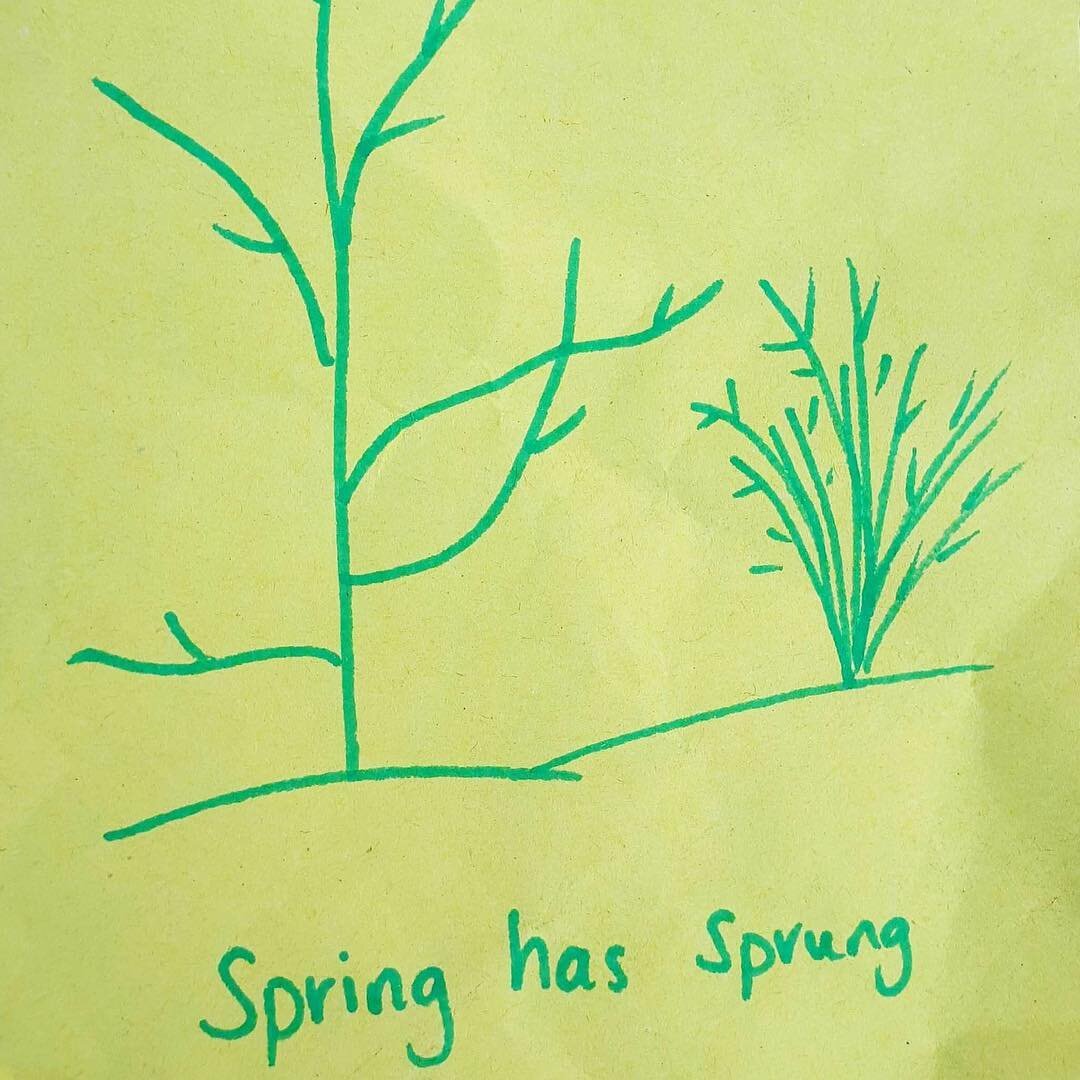 Springtime in the #Okanagan is here, what good news 💚
.
.
#arkbench #communityart #springart #springtime #okanaganlife #art #drawing #founddrawing #community #lakecounty