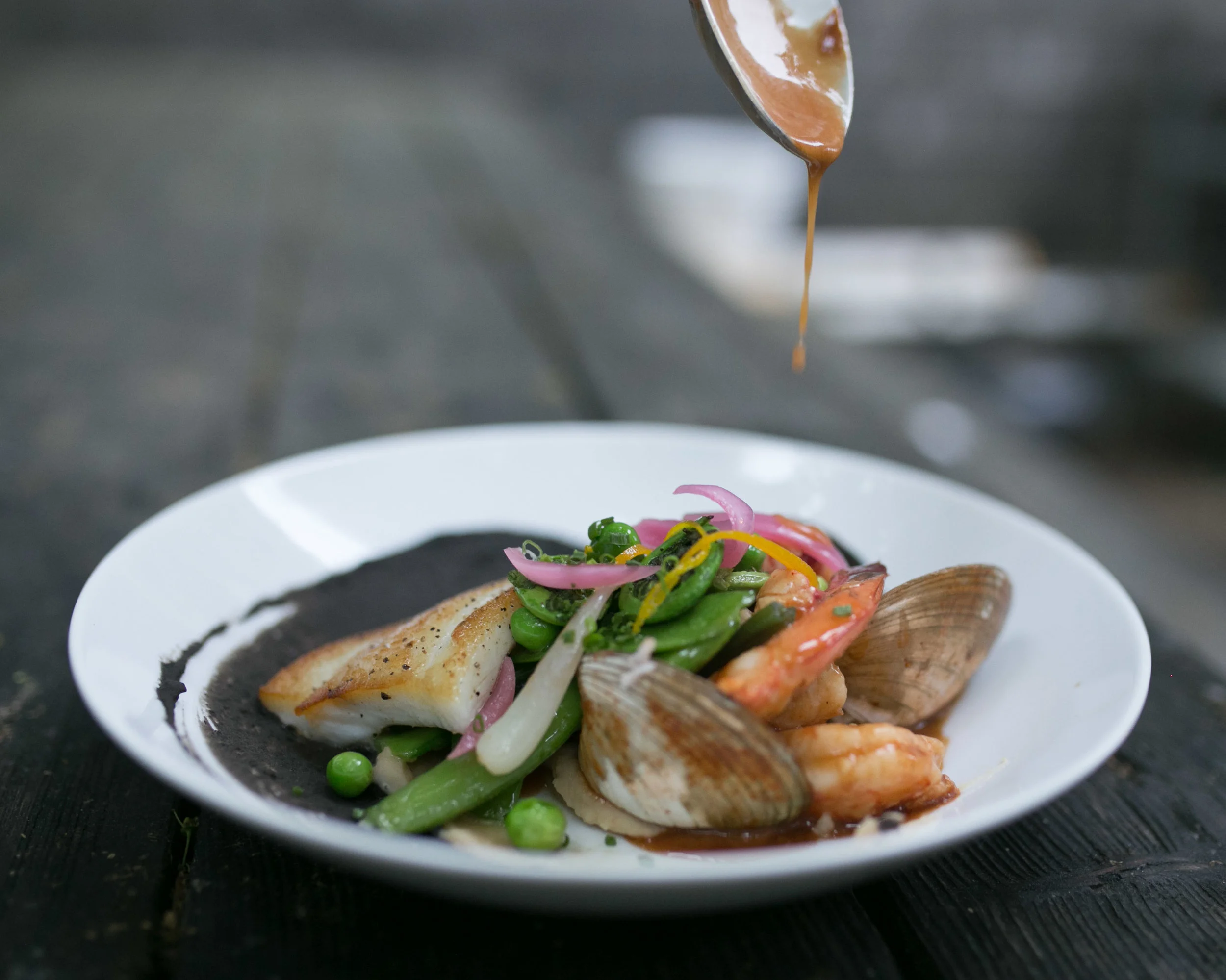Fluke with lobster, shrimp, littlenecks and bouillabaisse sauce .jpg