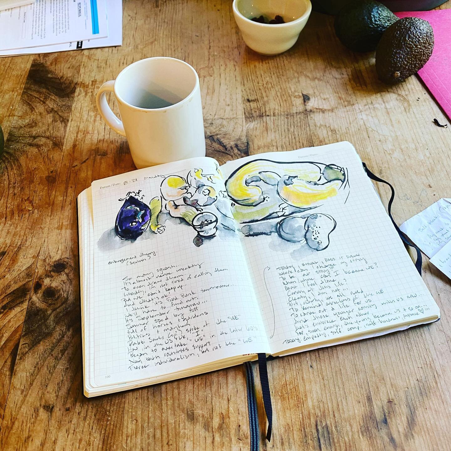 Art for breakfast...I&rsquo;ve been eating and drawing but keep forgetting to post!  But I haven&rsquo;t forgotten my friends...luv snax to all!  I miss you. May your day bring fond memories with a smile (and a delicious snack)! #luvsnax #annanoeller