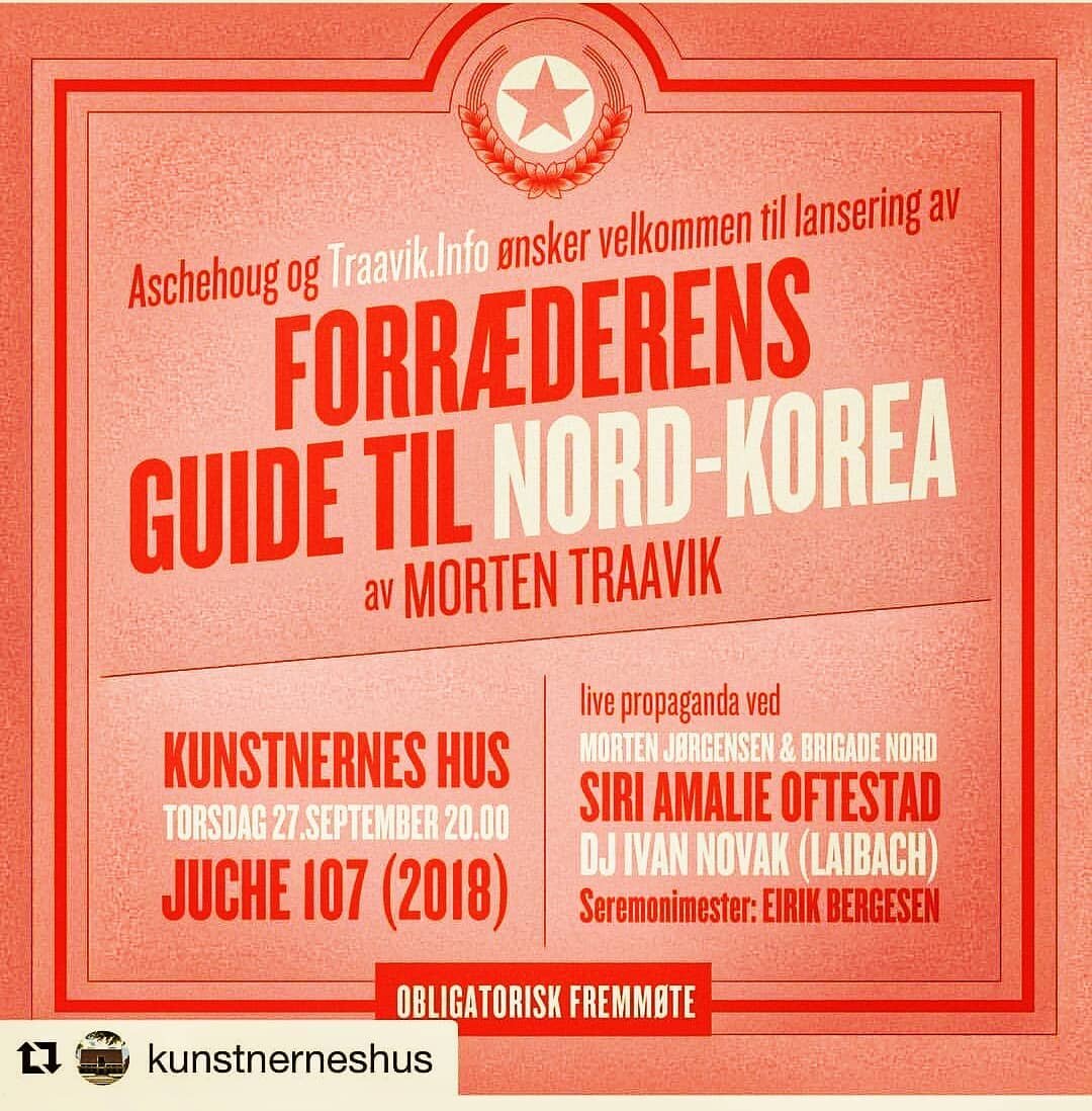 I kveld g&aring;r turen til Kunstnernes hus og lansering av Morten Traaviks guide til Nord-Korea. Har bidratt med en del bilder til boka, og gleder meg til &aring; lese. Ta turen innom kl 20.00 hvis du er i n&aelig;rheten for litt autorit&aelig;r fes