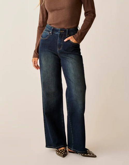 Audrey Wide Leg Dark Rinse $118