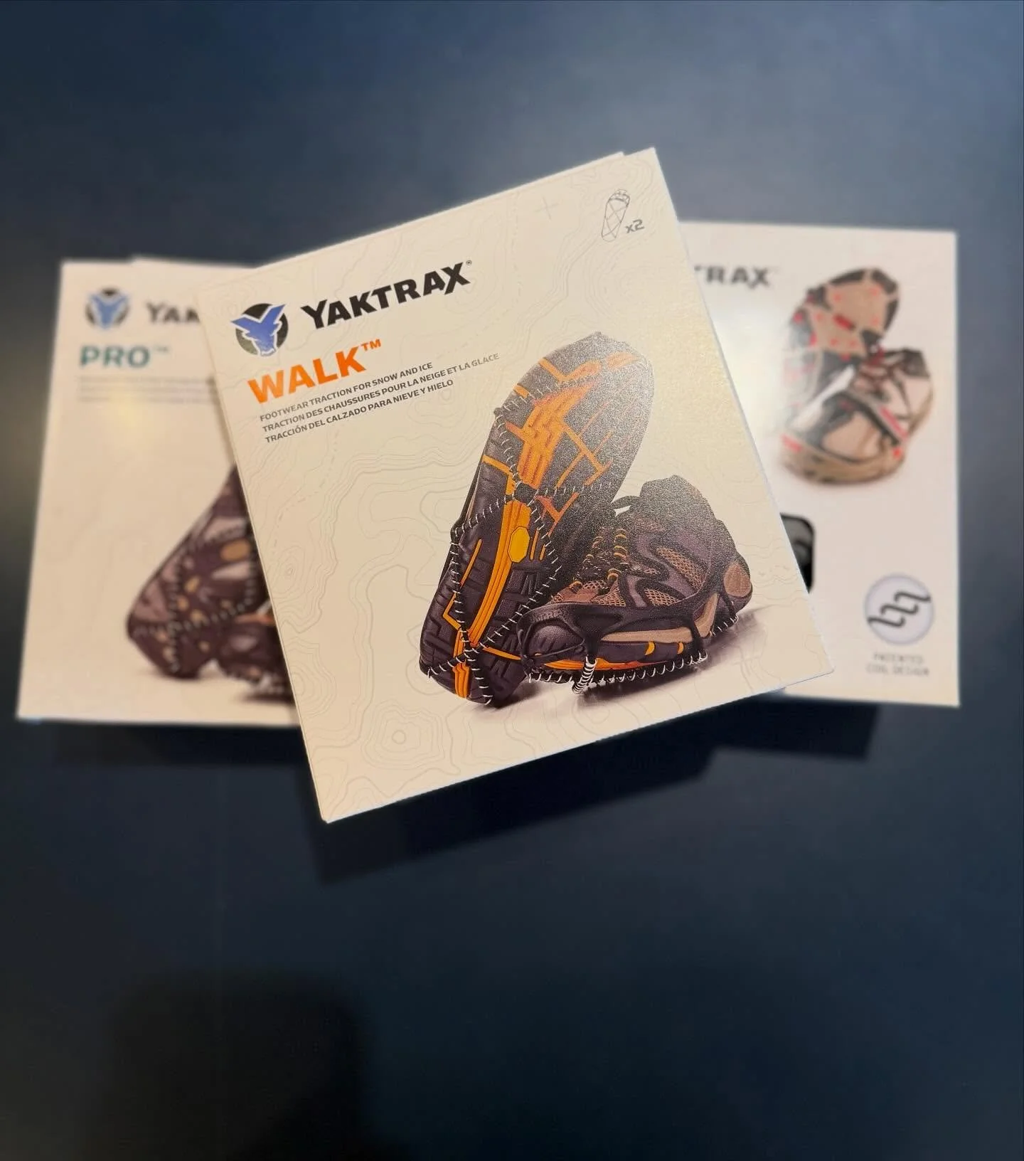 We are keeping warm and non-slippery on this snowy day with YakTrax &amp; long socks! Come grab a pair or two of your favorite Smartwool or Darntough socks today from 10-6 as the snow falls ❄️☁️🧊 #smallbusiness #marblehead #shoplocal