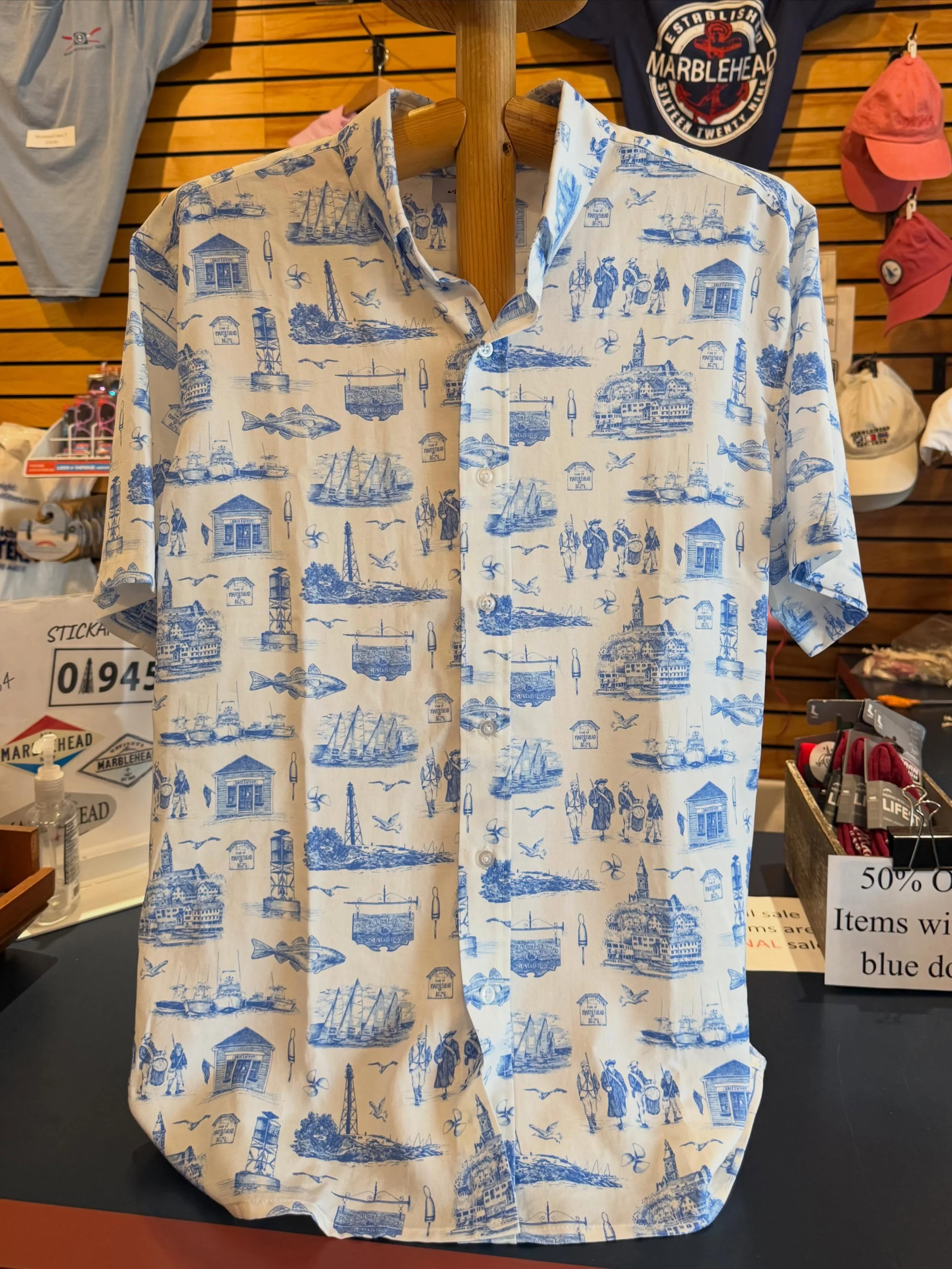 It&rsquo;s back! The Moored in Marblehead Mayor shirt is back in stock in a variety of sizes!