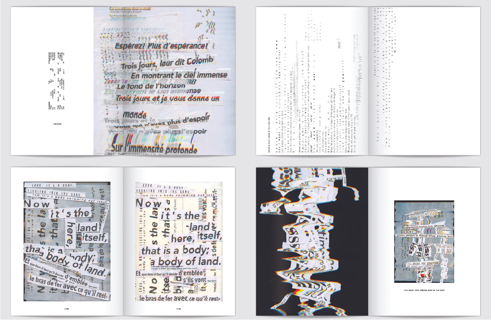 Lyric Booklet for Nicholas Jaar's album "Space is Only Noise" designed by Hailey