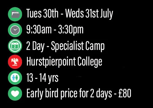 *Early bird price only available up until Friday 27th June 2019, £30 a day after that - Pick clothing sizes in booking form.