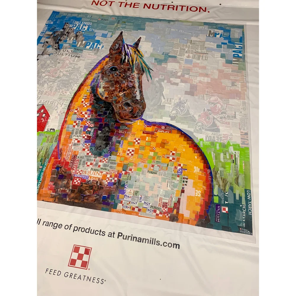 Purina Feed Greatness, mosaic collage commission by Whitney L Anderson