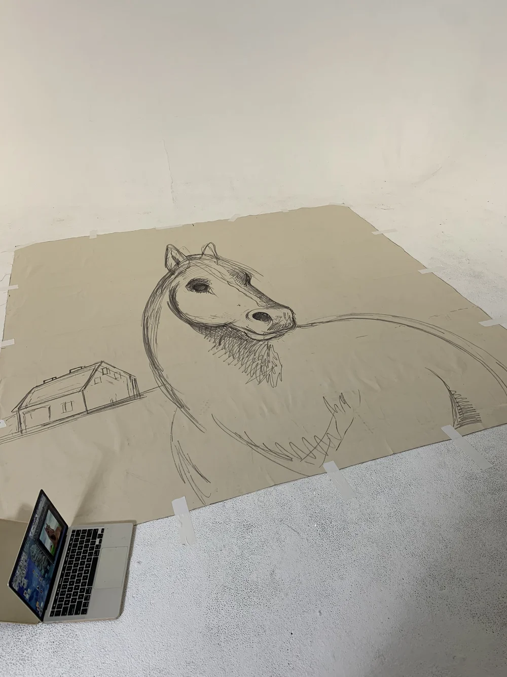 Purina Feed Greatness collage process: The sketch