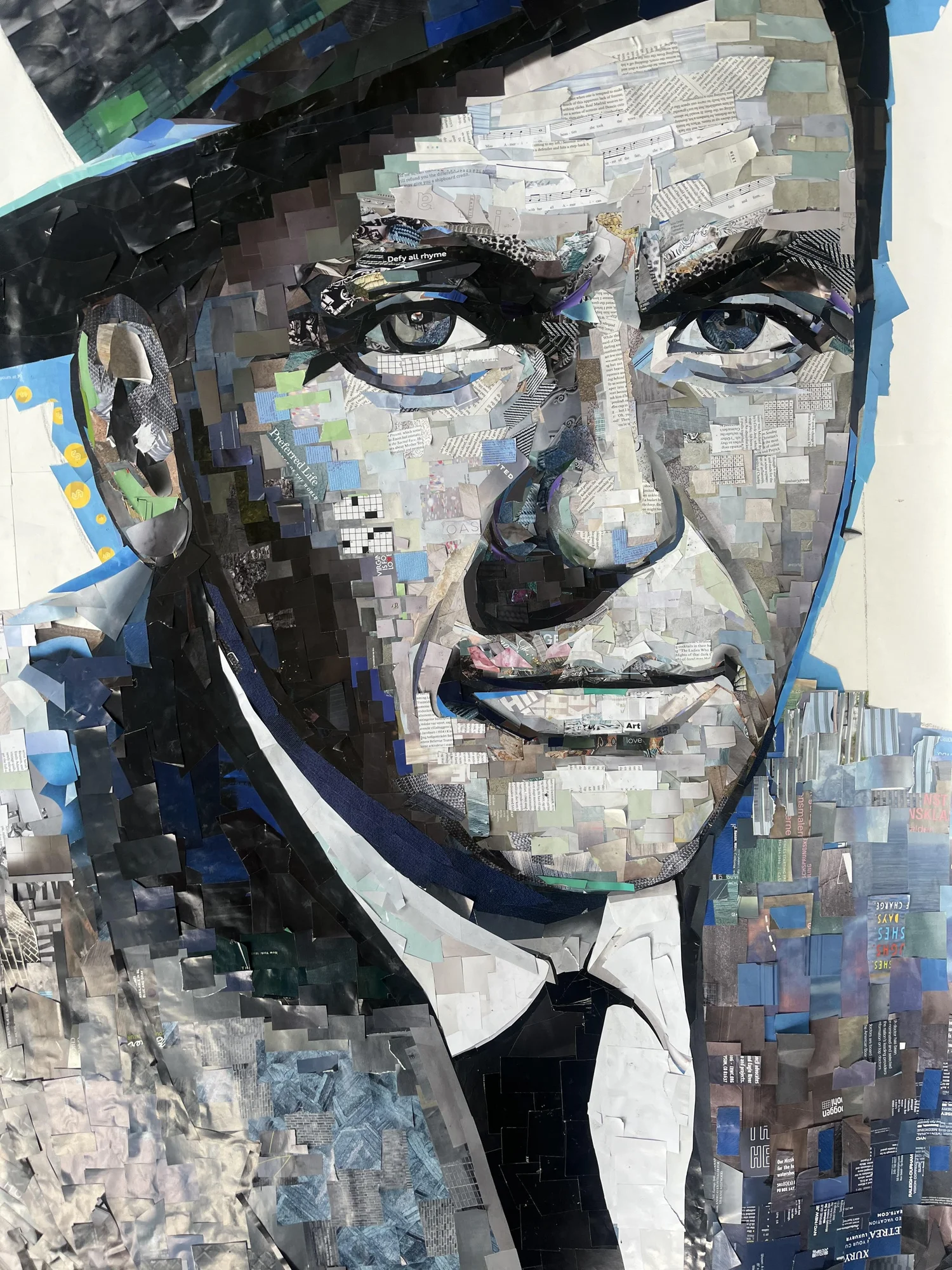 Frank Sinatra, 6×6 ft, mosaic collage by Whitney L Anderson