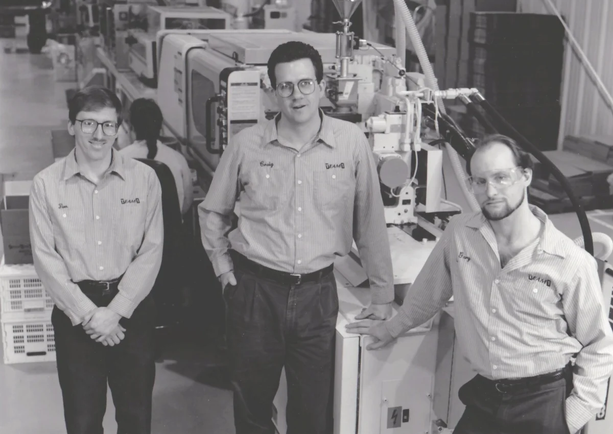 Co-Founders Jim Capo, Craig Carrel, and Gary Grigowski. Photo courtesy of Team 1 Plastics.