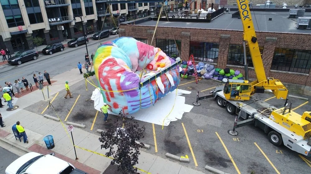 Comfort Research designs the largest bean bag chair in the world. Photo courtesy of Comfort Research.