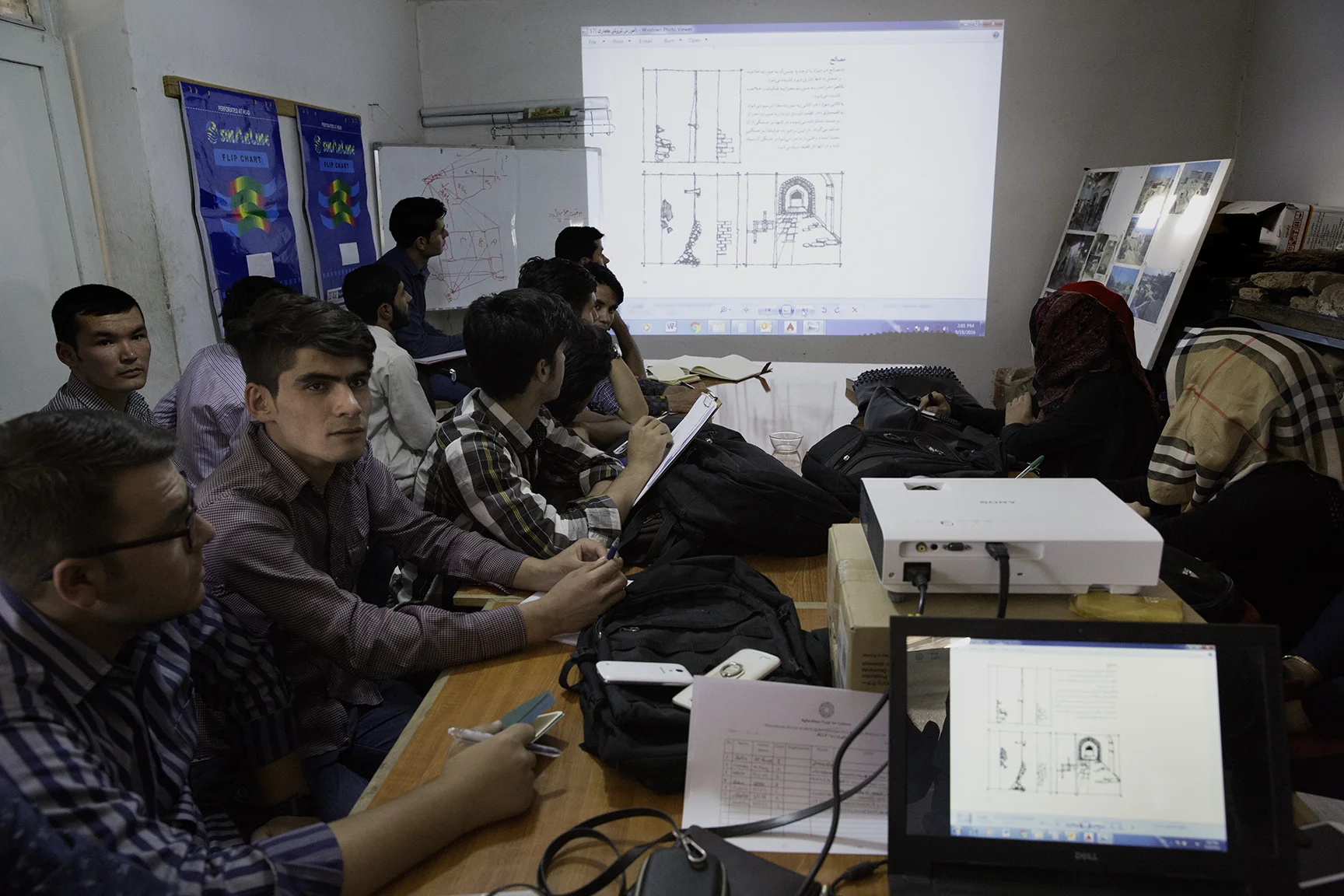 Kabul is faced with overpopulation and stress on the city’s infrastructure. Effective urban planning and preservation of Kabul’s historic districts pose challenges for engineers and architects. Students at Kabul University listen to architect Yasin Hejrat discuss the complexities of preserving the city’s historical sites and Kabul’s breakneck growth.