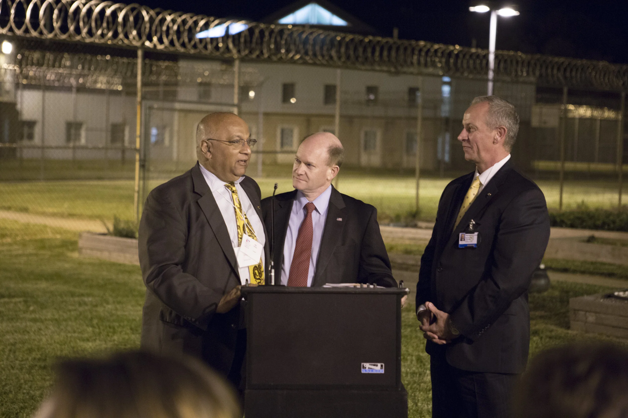 Ajit George, Senator Chris Coons, & Commissioner Rob Coupe